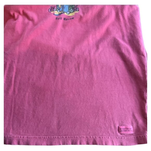 Women's VIntage Wash Life is Good Long Sleeve Cranberry Red T Shirt Size Small - Picture 5 of 10